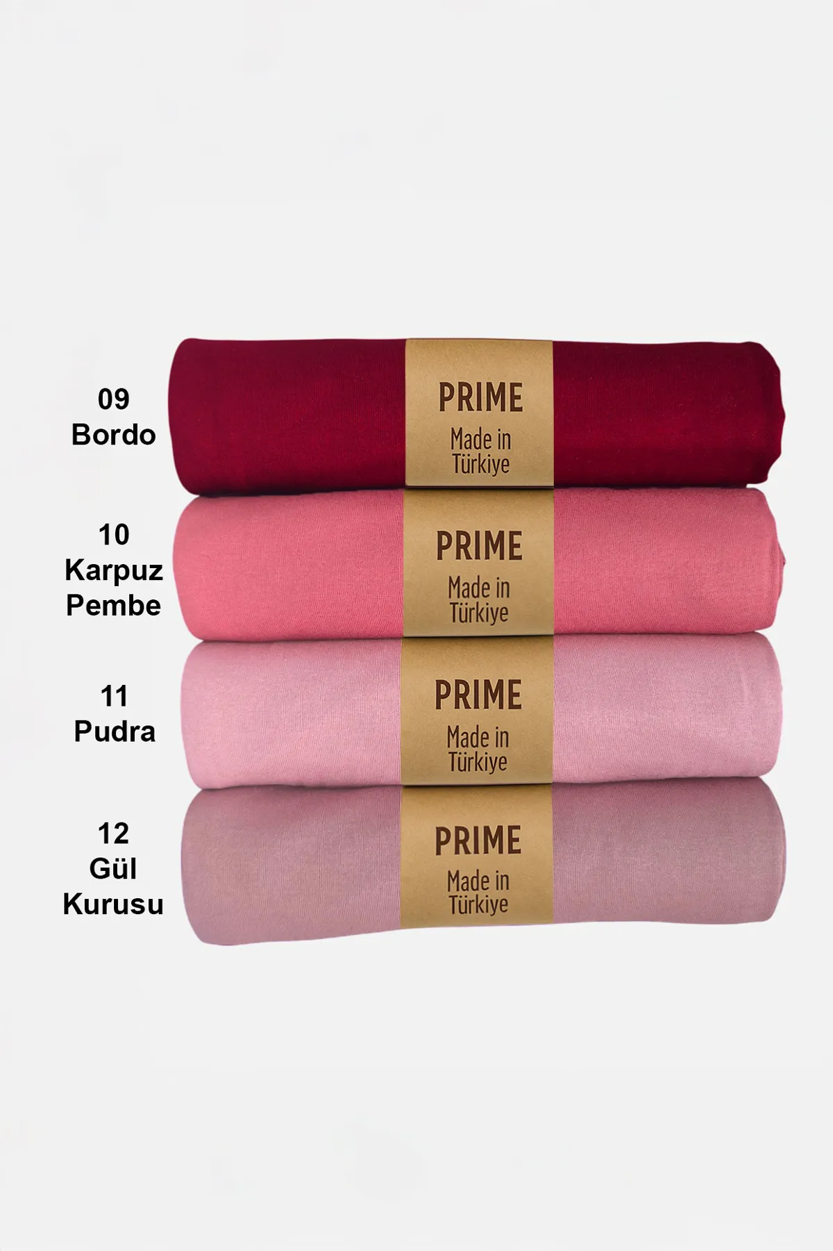 [P10200-BORDO - KARPUZ PEMBE - PUDRA - GÜL KURUSU] Penye Şal 4lü Set Bordo Karpuz Pembe Pudra Gül Kurusu