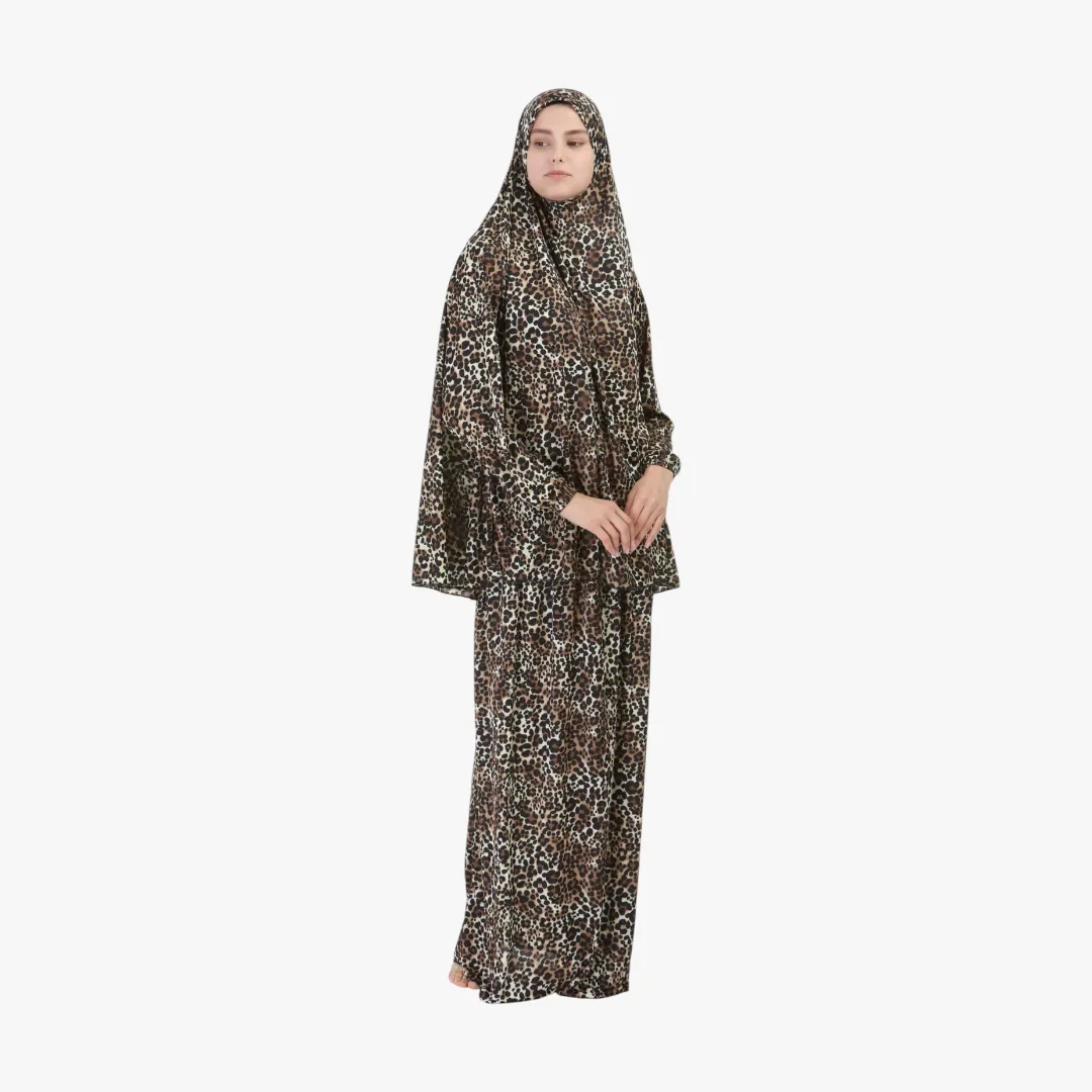 Two Piece Cotton Prayer Dress Comfortable Practical Tiger Print