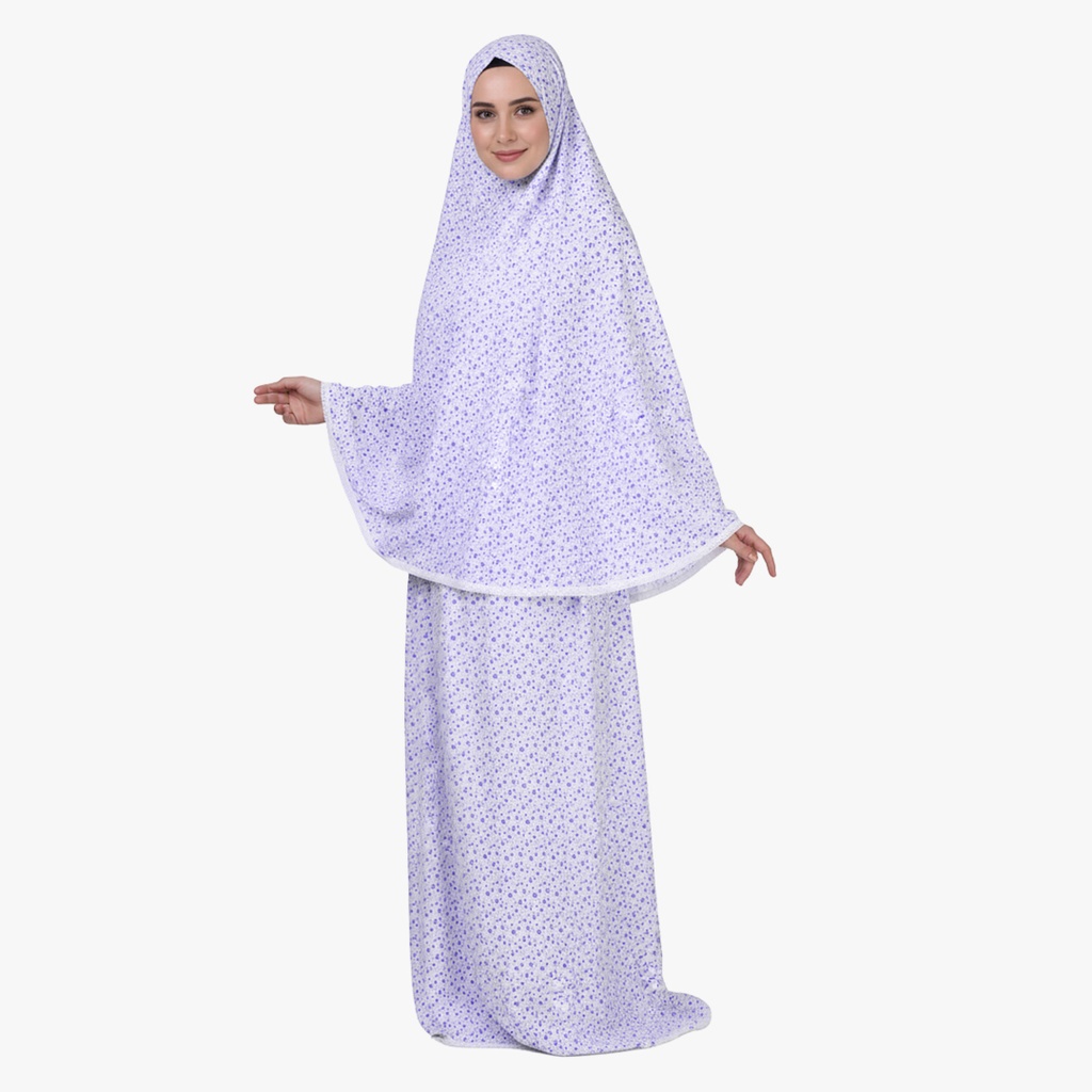 [P10081-Mor] İki Parça Namaz Elbisesi %100 Pamuk Kolsuz Rahat Kullanışlı Mor